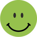 Avery rating dots, diameter 19 mm, rol met 250 stuks, smiley, groen