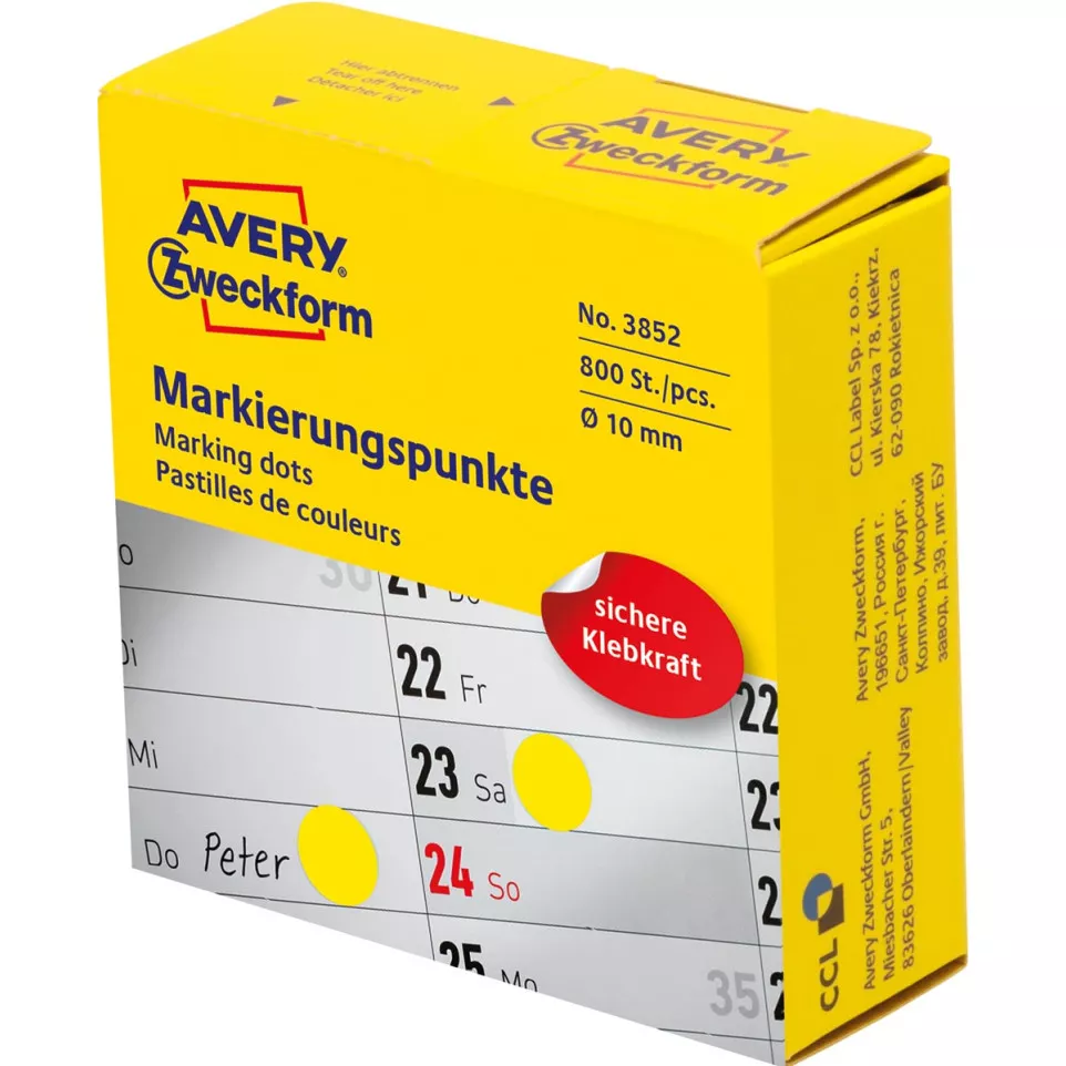Avery marking dots, diamètre 10 mm,...