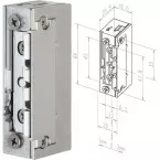 Effeff 128E.13 ProFix2 Narrow Symmetrical Electric Strike 10-24 Vac/dc without Faceplate per piece