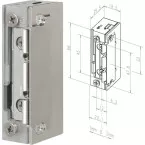 Effeff 118.53 ProFix2 Narrow Electric Strike Symmetrical Box 10-24 Vac/dc Without Faceplate per piece