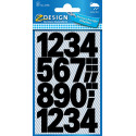 Avery Weatherproof Number and Letter Labels 0-9 Large, 2 Sheets, Black