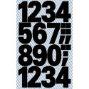 Avery Weatherproof Number and Letter Labels 0-9 Large, 2 Sheets, Black