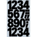 Avery Weatherproof Number and Letter Labels 0-9 Large, 2 Sheets, Black