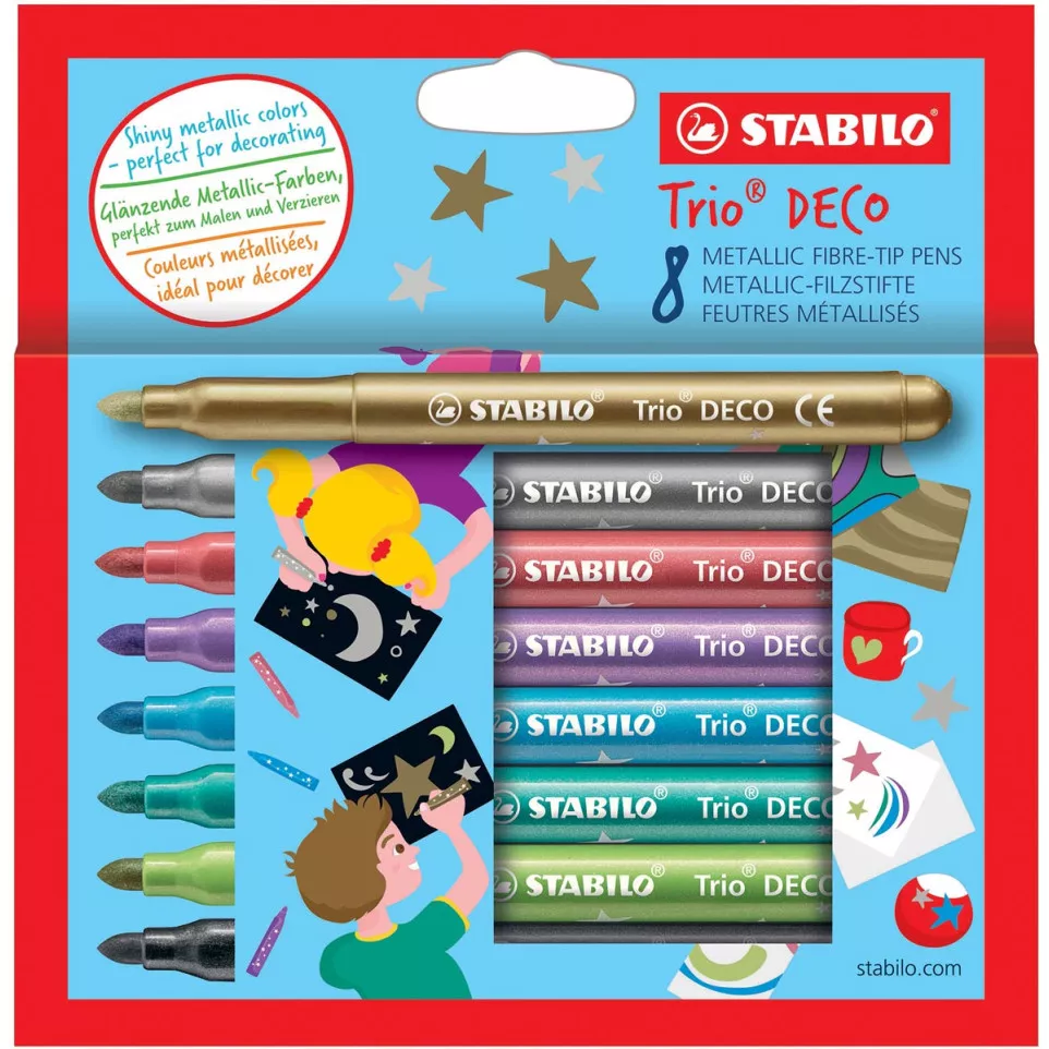 STABILO Trio DECO viltstift, blister...