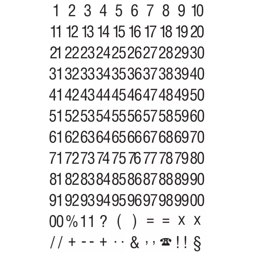 Avery Dennison Number and Letter...
