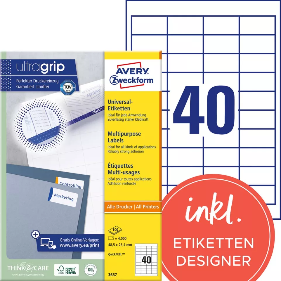 Avery Zweckform 3657 Universal Labels...