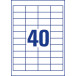 Avery Zweckform 3657 Universal Labels Ultragrip White 100 Sheets 48.5 x 25.4 mm