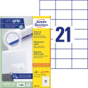 Avery Zweckform 3652, Universele etiketten, Ultragrip, wit, 200 vel, 21 per vel, 70 x 42,3 mm