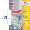 Avery Zweckform 3652, étiquettes universelles, Ultragrip, blanc, 100 feuilles, 70 x 42,3 mm
