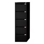 Bisley hangmappenkast, ft 151 x 47 x 62,2 cm (h x b x d), 5 laden, zwart