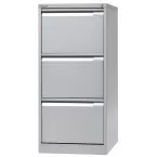 Bisley hangmappenkast, ft 101,6 x 47 x 62,2 cm (h x b x d), 3 laden, zilverkleurig