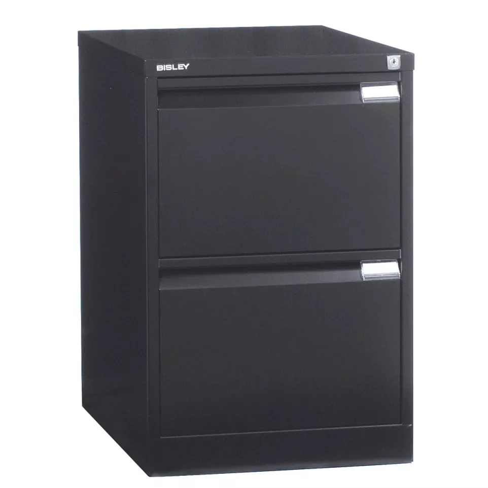 Bisley 2 Drawer Filing Cabinet Black...
