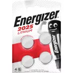 Energizer piles bouton lithium CR2025, blister de 4