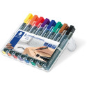Staedtler Lumocolor 350, permanent marker, schuine punt, 2 - 5 mm, etui van 8 stuks in geassorteerde kleu
