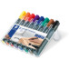 Staedtler Lumocolor 350, permanent marker, schuine punt, 2 - 5 mm, etui van 8 stuks in geassorteerde kleu