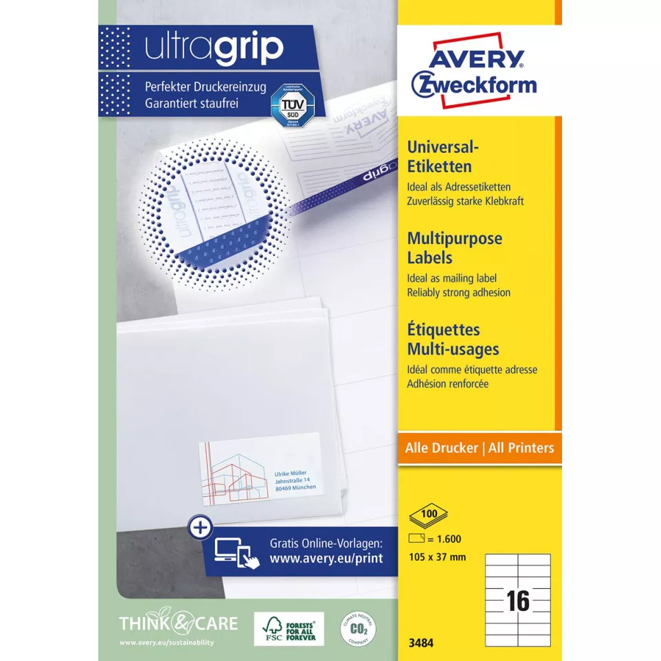 Avery Zweckform 3484, étiquettes...