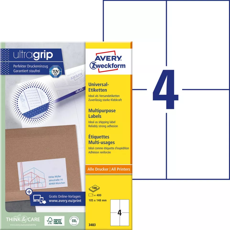Avery Zweckform 3483, Universele...