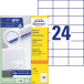 Avery Zweckform Labels, 70 x 37 mm, 4,800 pieces