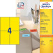 Avery Dennison Universal Colored Labels 105 x 148 mm (W x H), 400 pieces, yellow