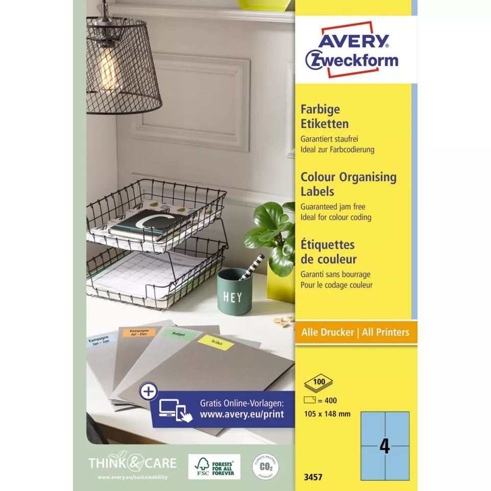 Avery Universal Colored Labels 105 x...