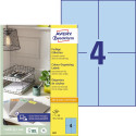 Avery Universal Colored Labels 105 x 148 mm 400 Pieces Blue
