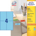 Avery Universal Colored Labels 105 x 148 mm 400 Pieces Blue