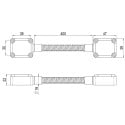 Passe câble en applique en inox / pce