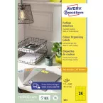 Avery étiquettes universelles colorées ft 70 x 37 mm (l x h), 2400 pièces, jaune