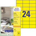 Avery gekleurde universele etiketten ft 70 x 37 mm (b x h), 2400 stuks, geel