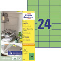 Avery Dennison Universal Colored Labels 70 x 37 mm (W x H), 2400 sheets, green