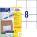 Avery Zweckform 3427, étiquettes universelles, Ultragrip, blanc, 200 feuilles, 105 x 74 mm