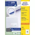 Avery Zweckform 3424, étiquettes universelles, Ultragrip, blanc, 100 feuilles, 105 x 48 mm