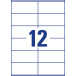 Avery Zweckform 3424, Universele etiketten, Ultragrip, wit, 100 vel, 12 per vel, 105 x 48 mm
