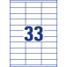 Avery Zweckform 3421, étiquettes universelles, Ultragrip, blanc, 100 feuilles, 70 x 25,4 mm