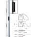 CDVI DIAX BO600RP Profile Handle with 2 Suction Mounts per piece