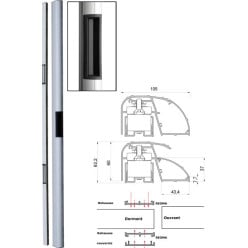 Profil bandeau avec ventouses intégrées DIAX PBO300RP (1 ventouse) / pce