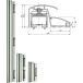 250cm profielset + 3 magneten 400kg met signalering / pce