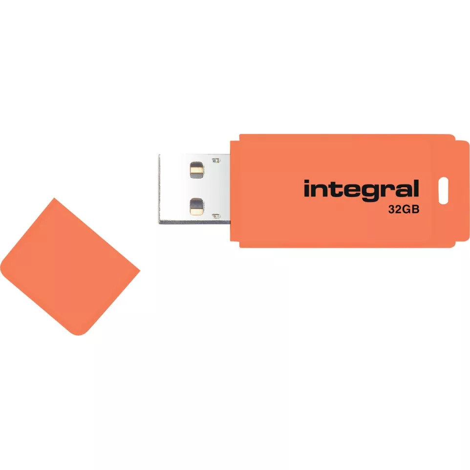 Integral Neon clé USB 2.0, 32 Go, orange