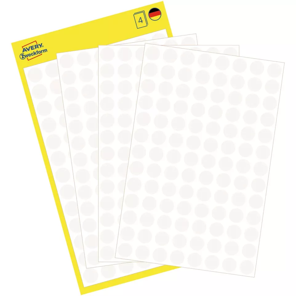 Avery Etiquettes ronds diamètre 8 mm,...
