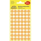 Avery Etiquettes ronds diamètre 12 mm, orange clair, 270 pièces