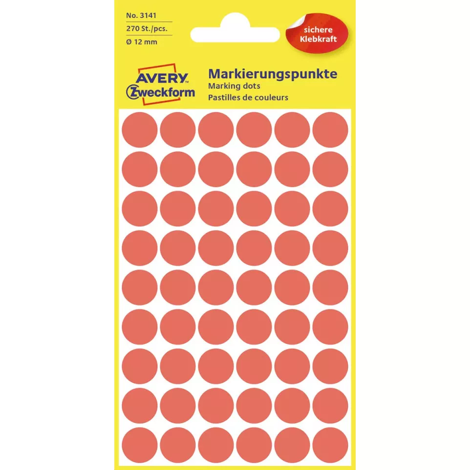 Avery Ronde etiketten diameter 12 mm,...