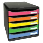 Exacompta bloc à tiroirs Big-Box Plus Classic, arlequin