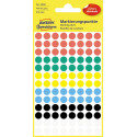 Avery Dennison Round Labels 8 mm Diameter Assorted Colors 416 Pieces