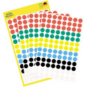 Avery Dennison Round Labels 8 mm Diameter Assorted Colors 416 Pieces