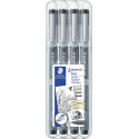 Staedtler Pigment Liner Set Stand-Up Case of 4 Pieces 0.1 0.3 0.5 0.7 mm