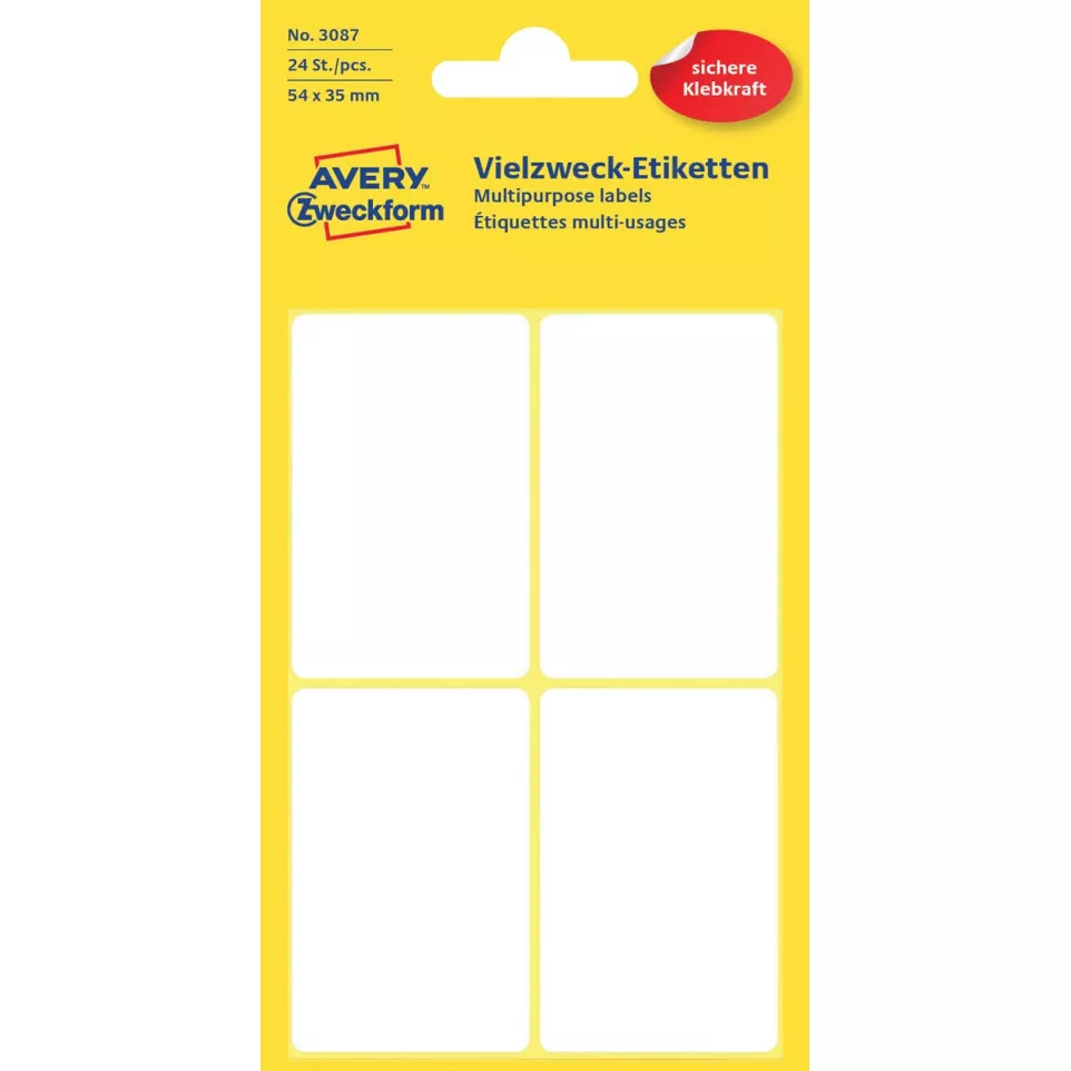 Avery Etiquettes blanches ft 54 x 35...