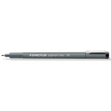 Staedtler pigment liner fineliner, ronde punt, schrijfbreedte 1,0 mm zwart