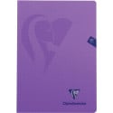 Clairefontaine schrift mimesys voor ft A4, 80 bladzijden, kaft in PP, geruit 10 mm, geassorteerde kleuren