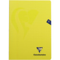 Clairefontaine schrift mimesys voor ft A4, 80 bladzijden, kaft in PP, geruit 4 x 8, geassorteerde kleuren