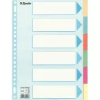 Esselte intercalaires 6 onglets, carton de 275 g/m²